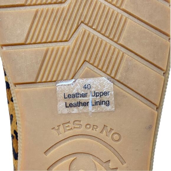 Vision Quest Babouche Mules Leopard Print Calf Hair Leather Women’s Size 40 - Picture 8 of 10